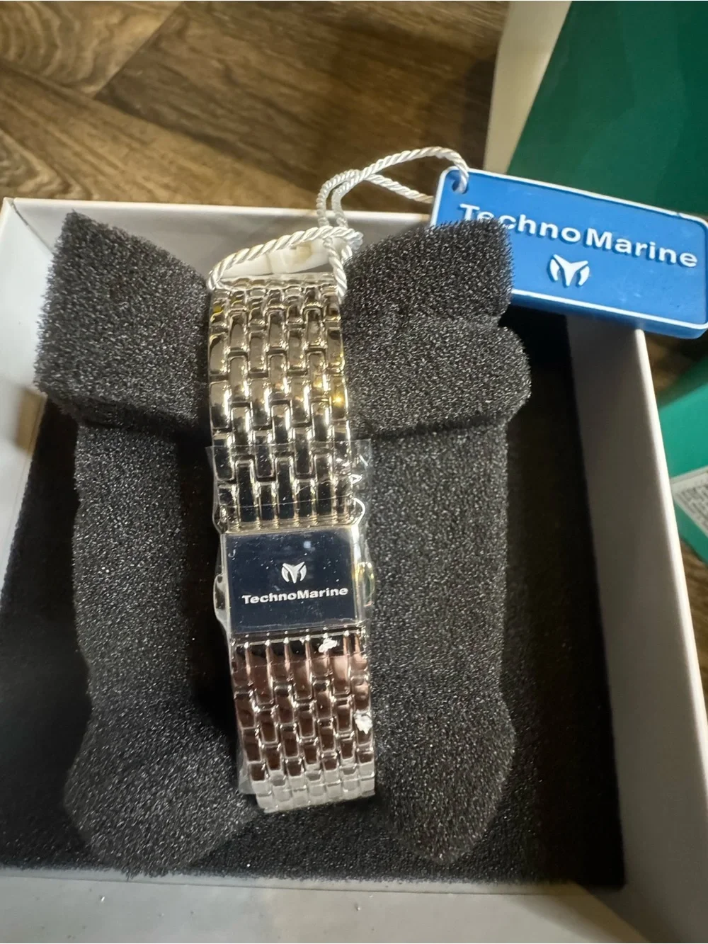 Technomarine Silver Women's Bracelet Watch with Floating Crystal Bezel